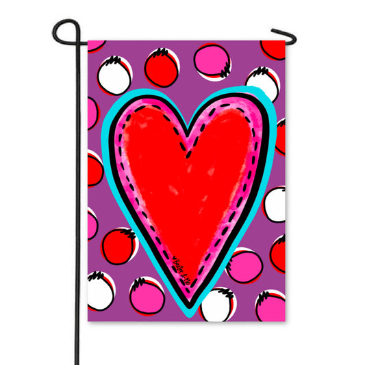 Purple Heart Garden Flag