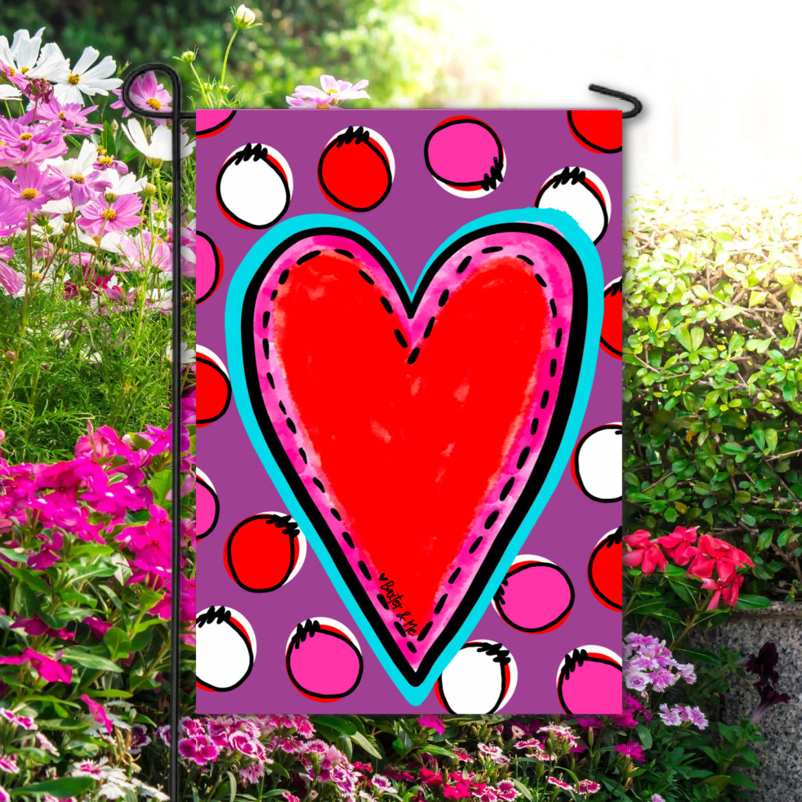 Purple Heart Garden Flag