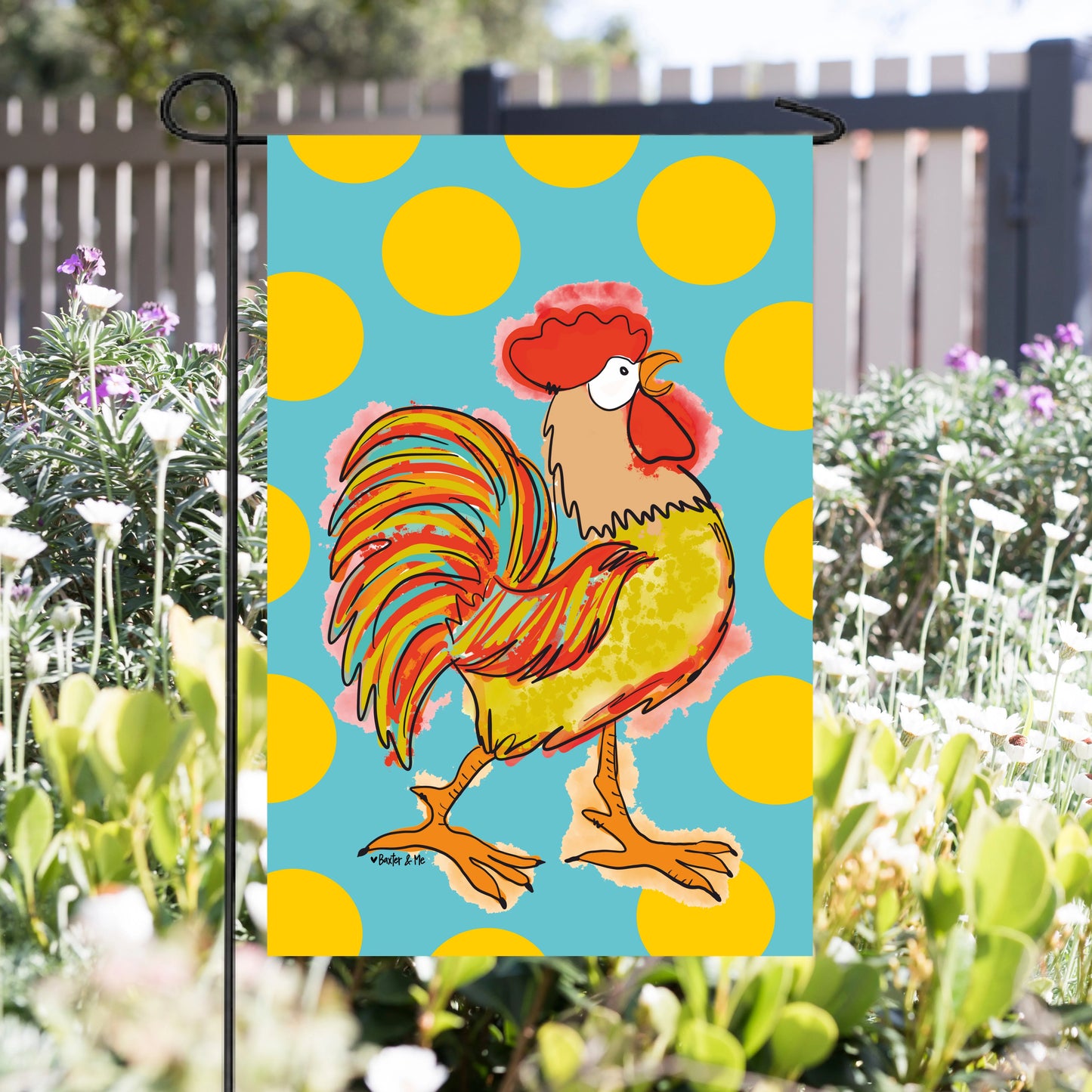 Rooster Garden Flag