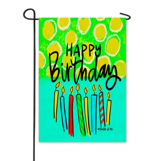 Birthday Candles Garden Flag