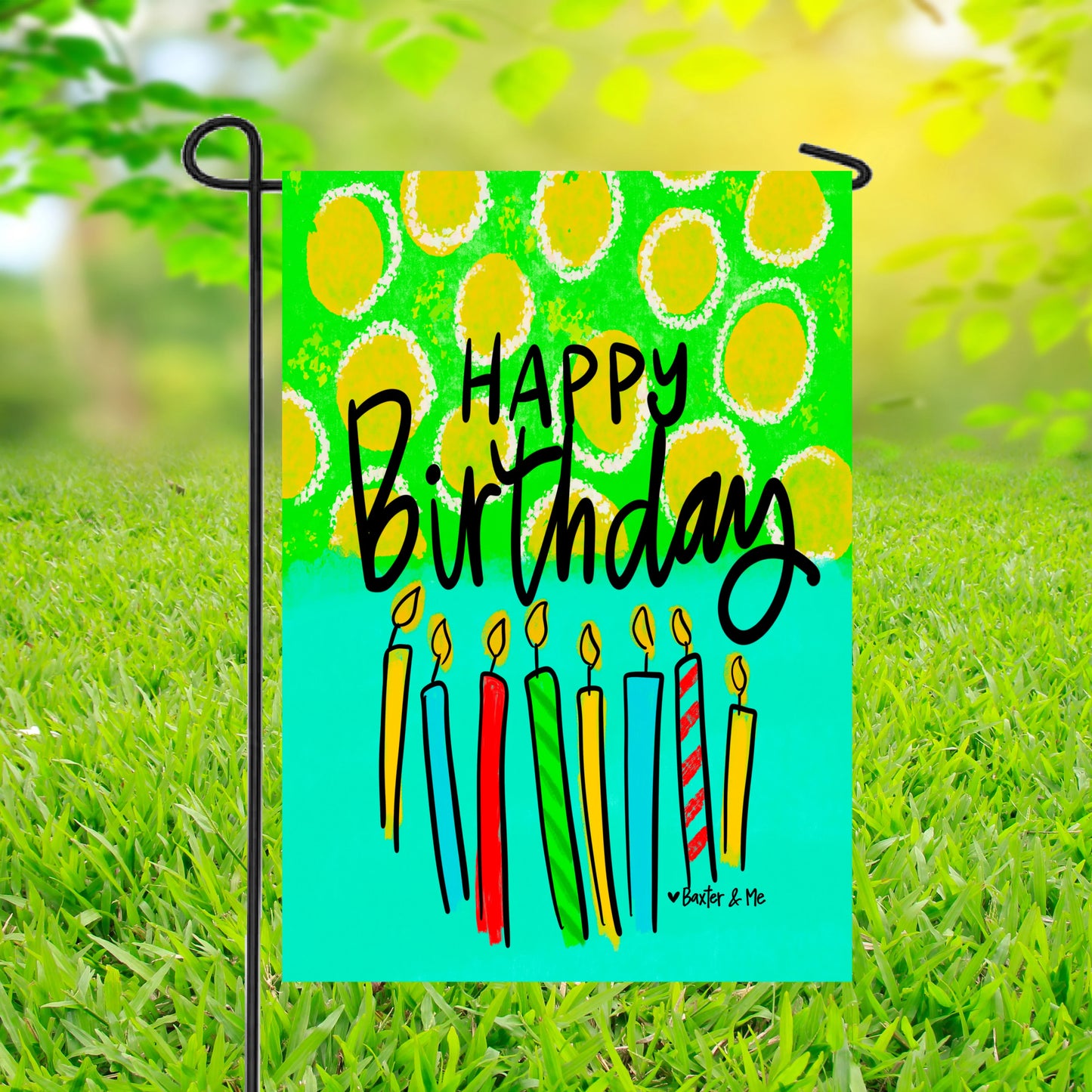 Birthday Candles Garden Flag