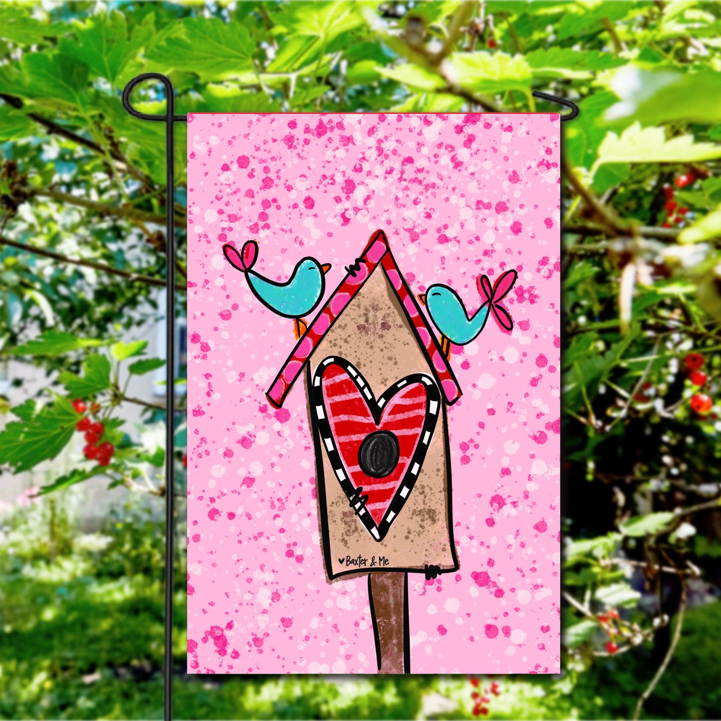 Love Birds Garden Flag
