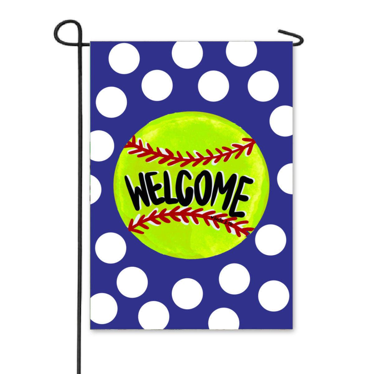 Softball Team Colors Garden Flag