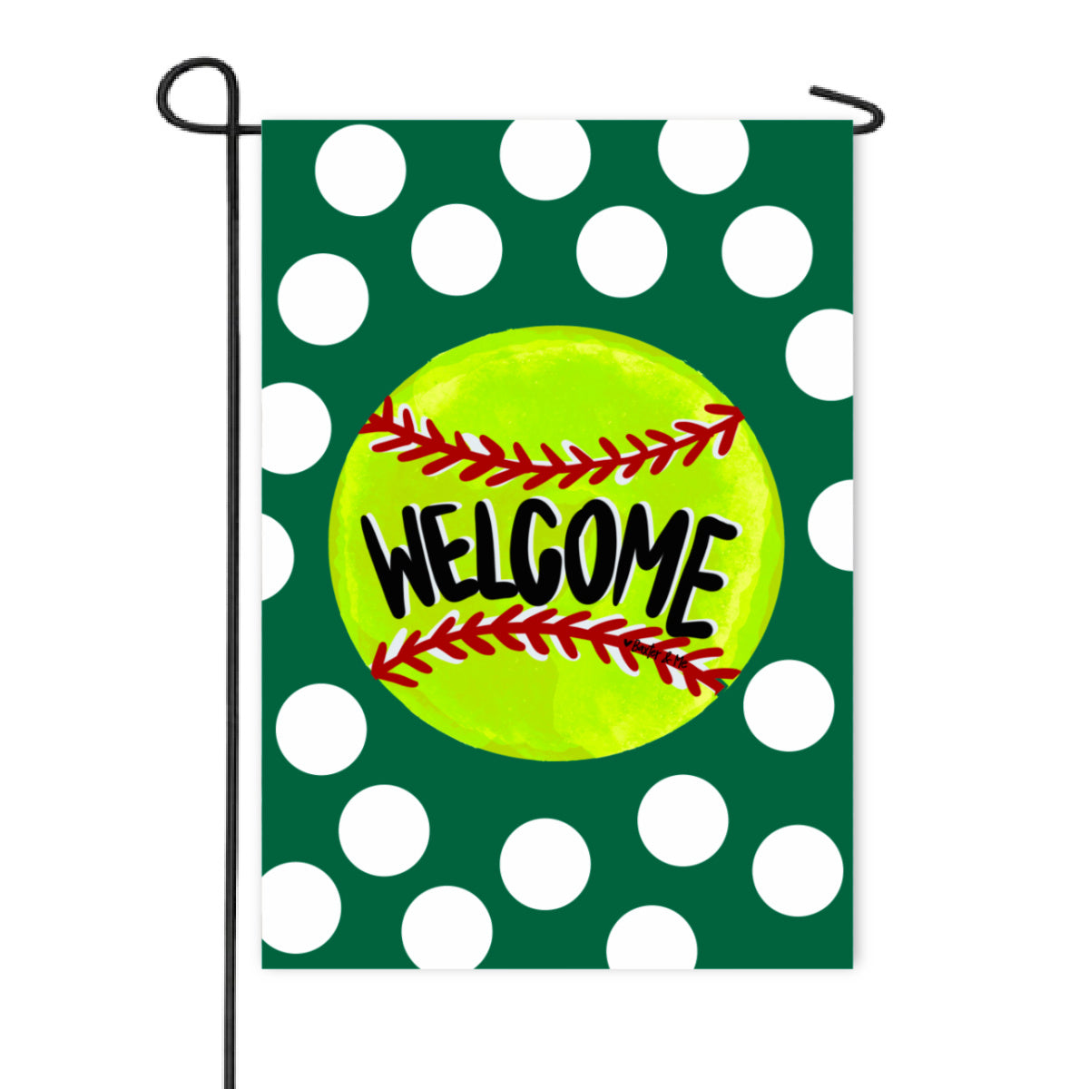 Softball Team Colors Garden Flag