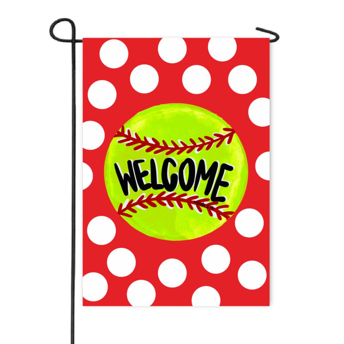 Softball Team Colors Garden Flag