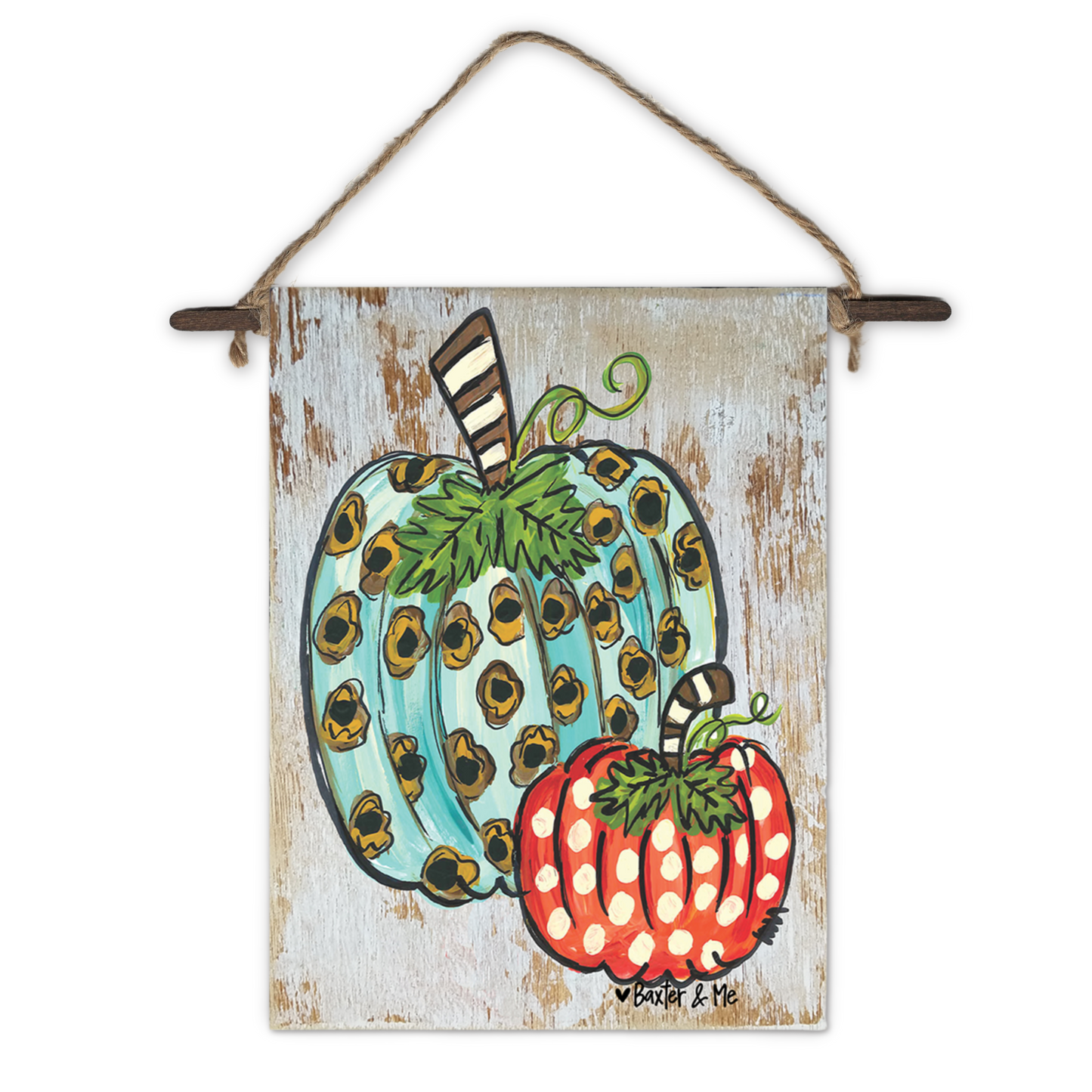 Funky Pumpkins Mini Wall Hanging