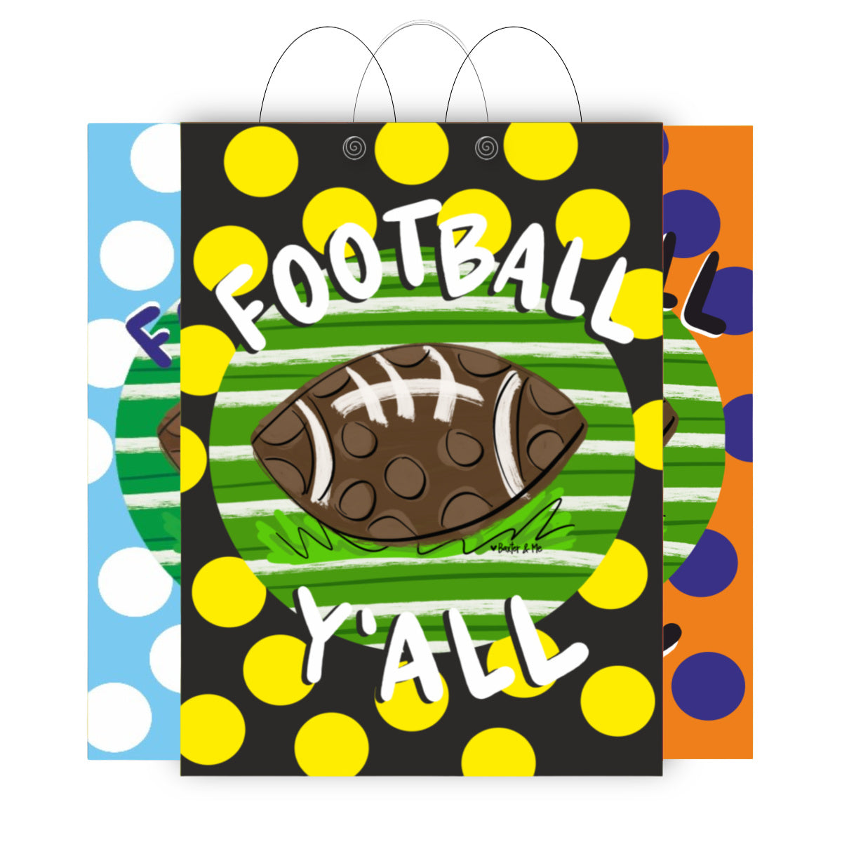 Football Team Colors Door Hanger