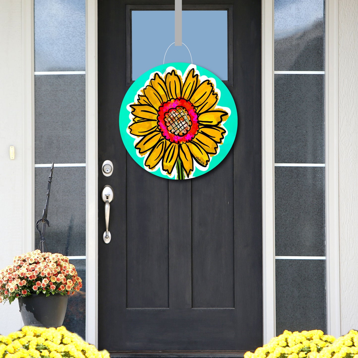 Happy Sunflower Door Hanger