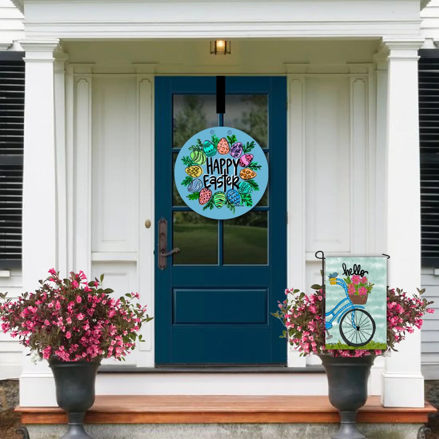 Pastel Easter Wreath Door Hanger