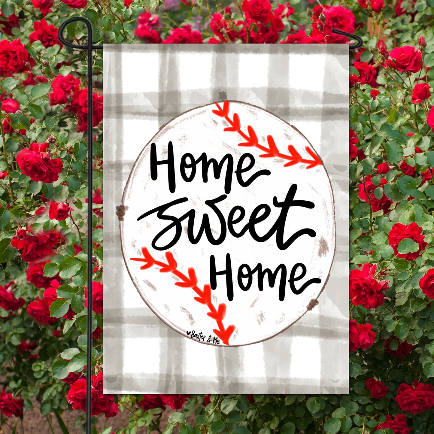 Home Sweet Home Baseball Garden Flag