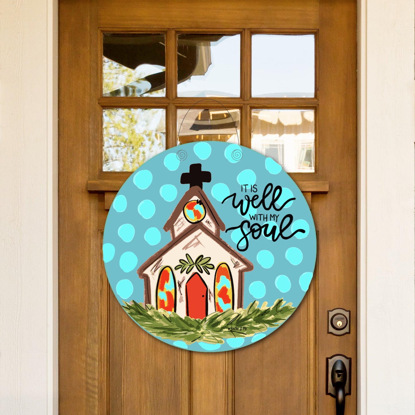 It Is Well Door Hanger
