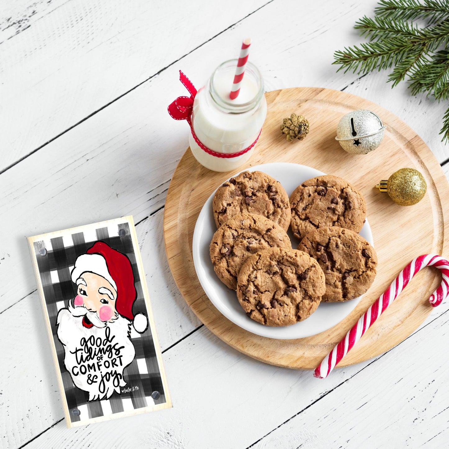 Good Tidings Santa Happy Block