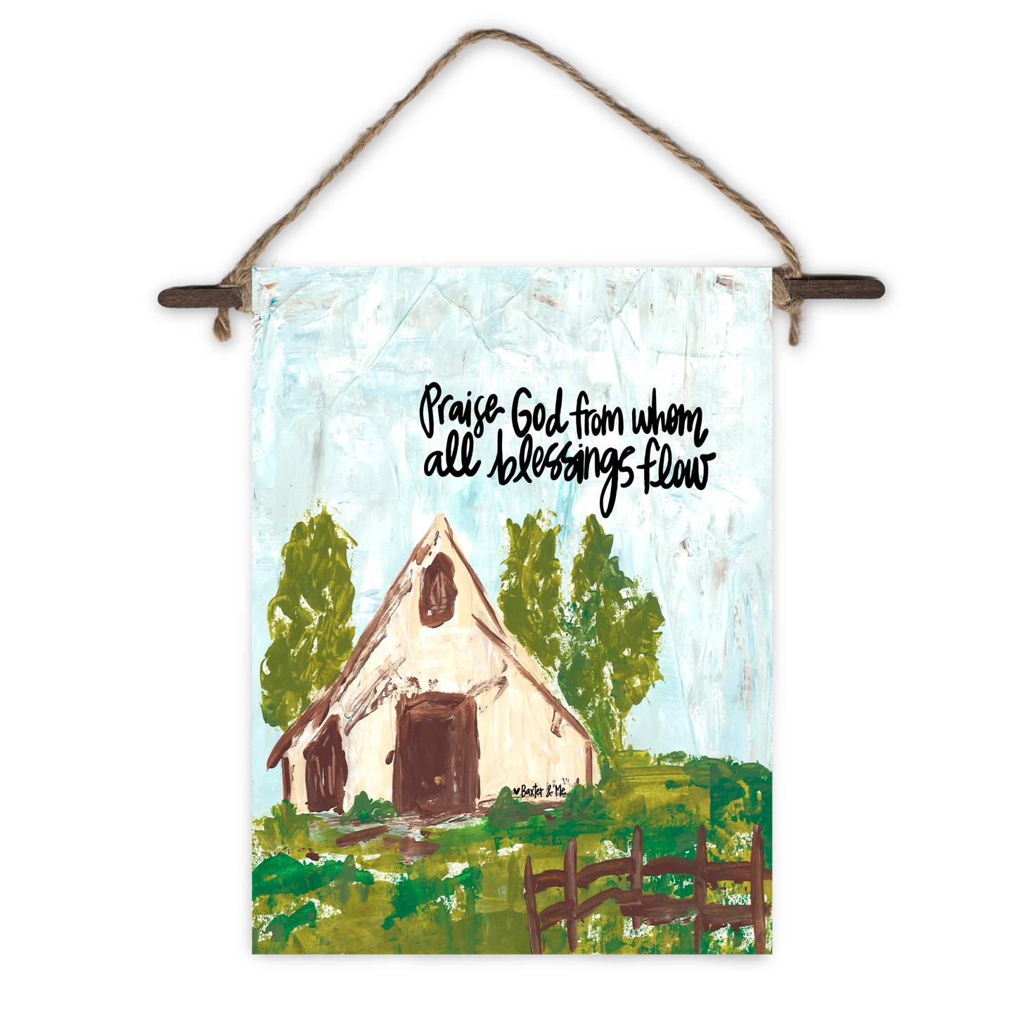 Praise God All Blessings Mini Wall Hanging