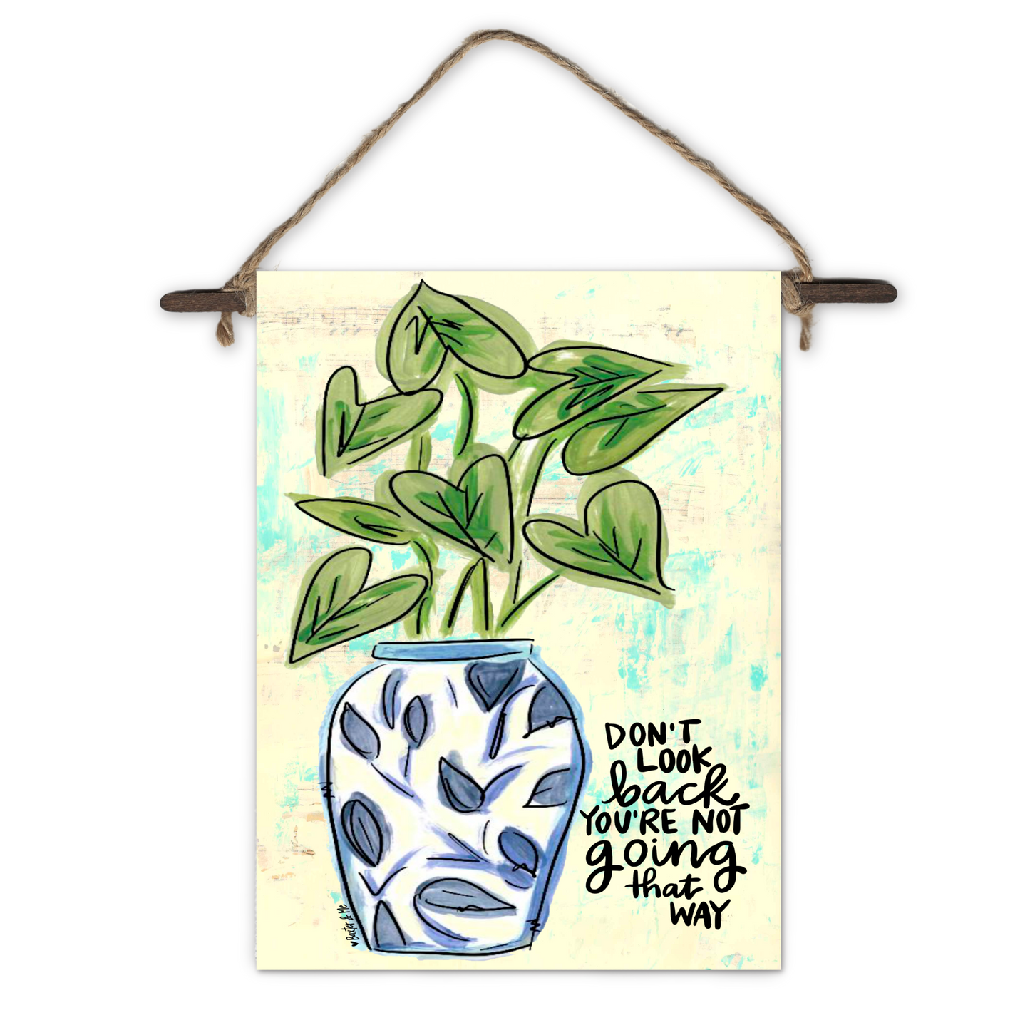 Don't Look Back Mini Wall Hanging
