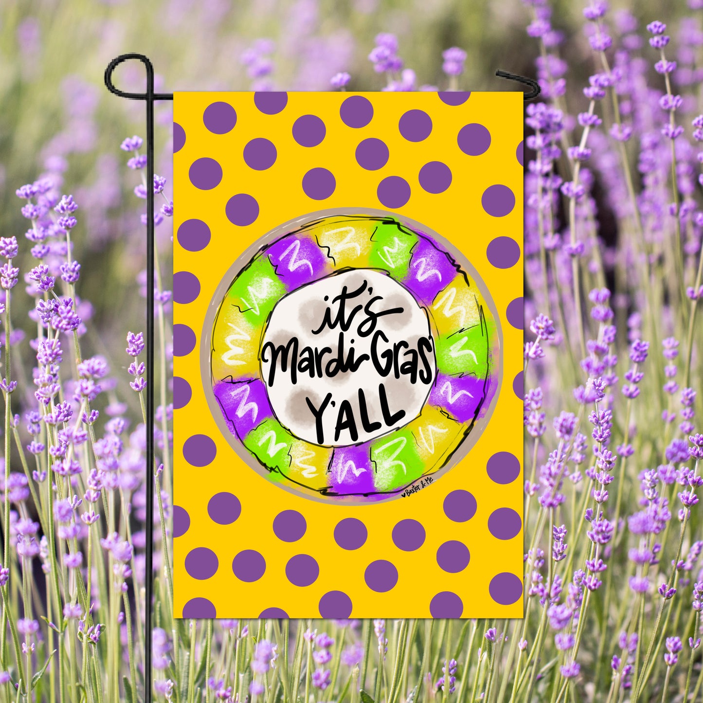 Mardi Gras Y'All Garden Flag