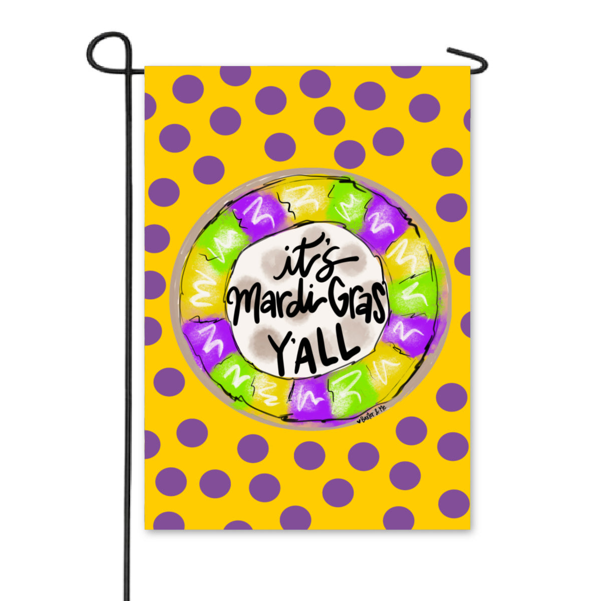 Mardi Gras Y'All Garden Flag