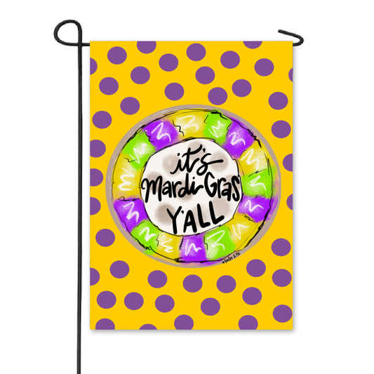 Mardi Gras Y'All Garden Flag