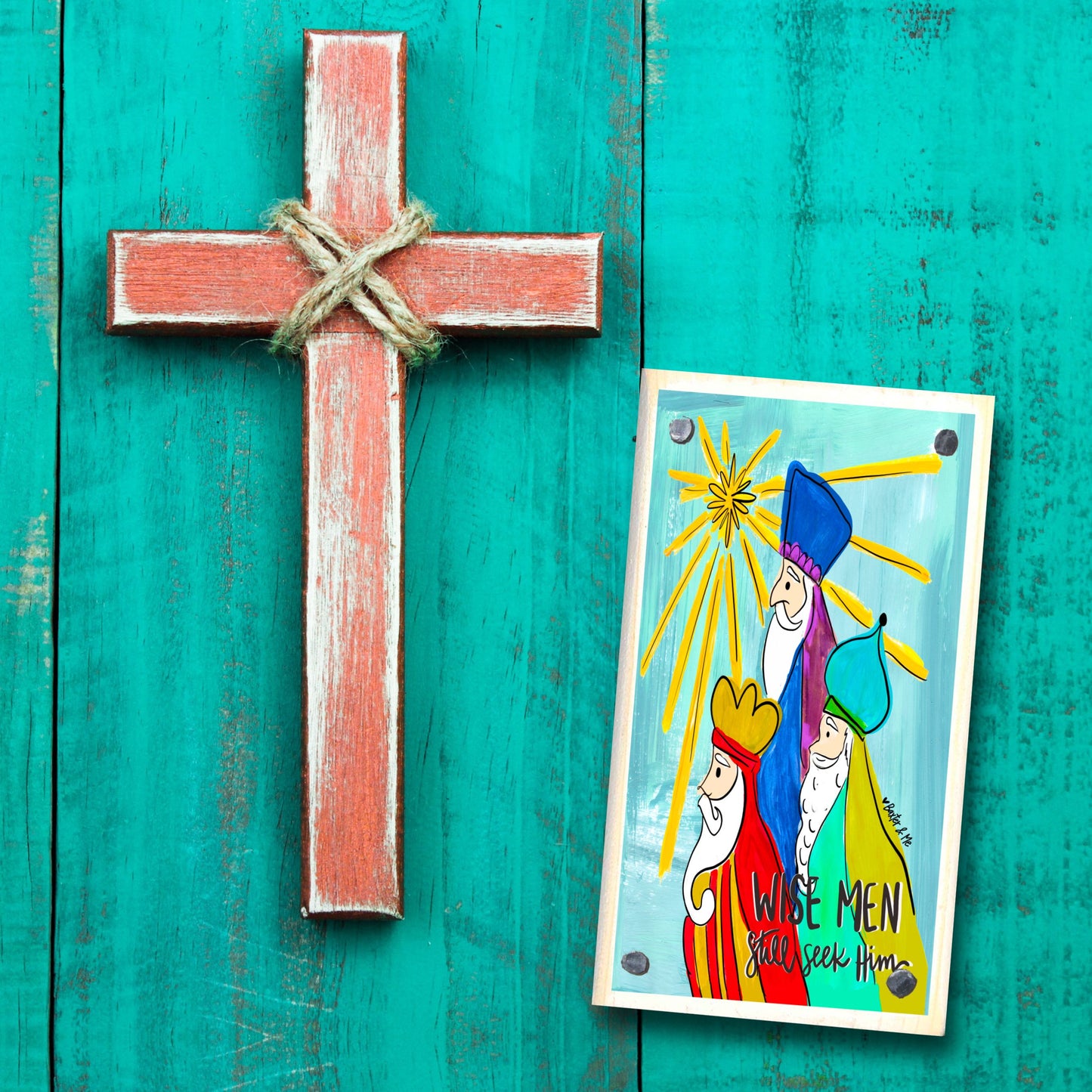 Colorful Wise Men Still Seek Him Happy Block