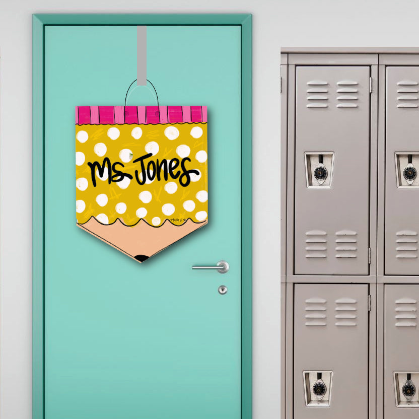 Personalized Pencil Door Hanger