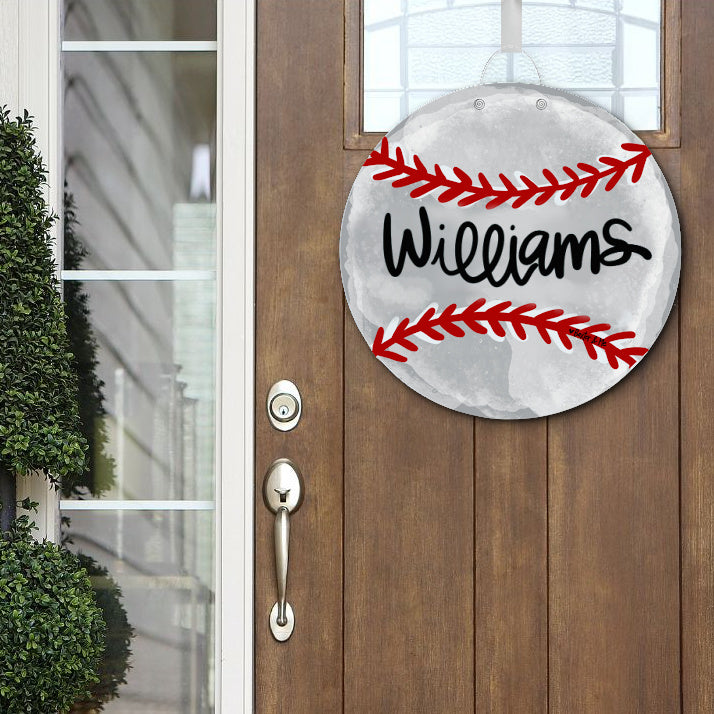 Personalized Baseball Door Hanger
