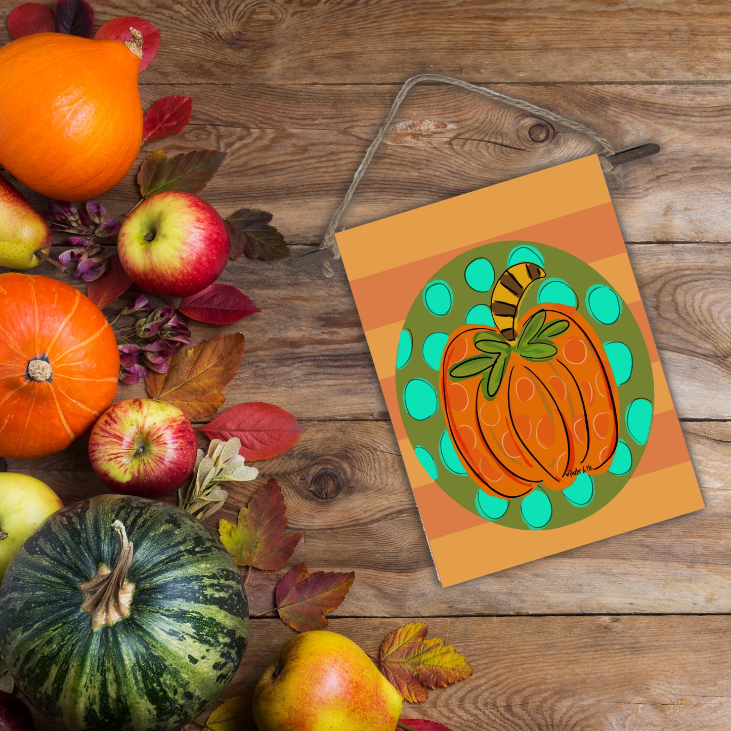 Speckled Pumpkin Mini Wall Hanging