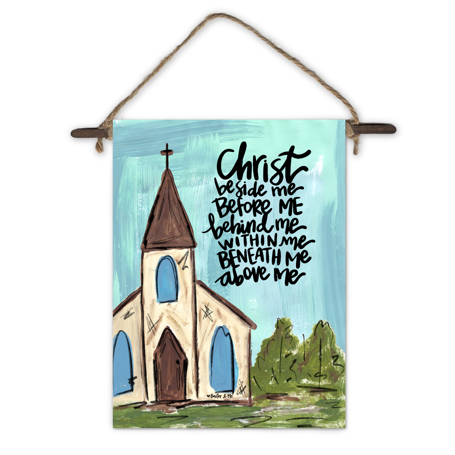 Christ Beside Me Mini Wall Hanging