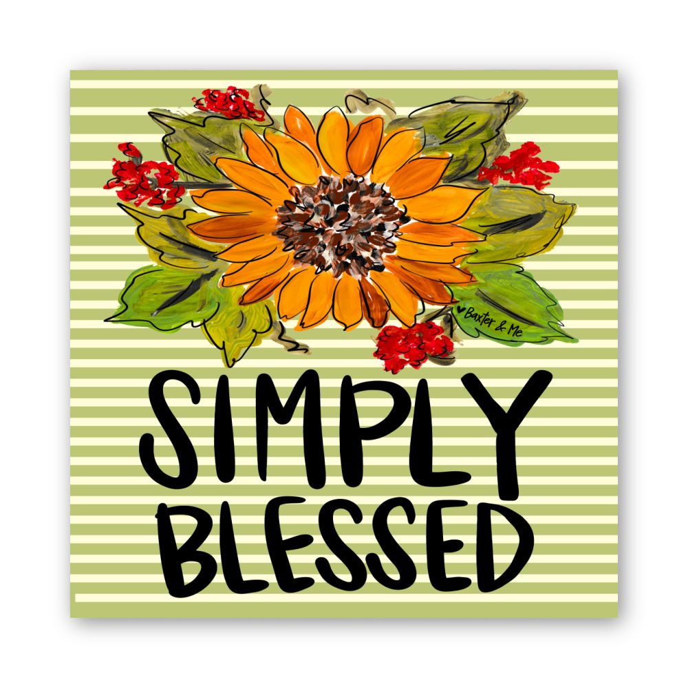 Simply Blessed Wrapped Canvas
