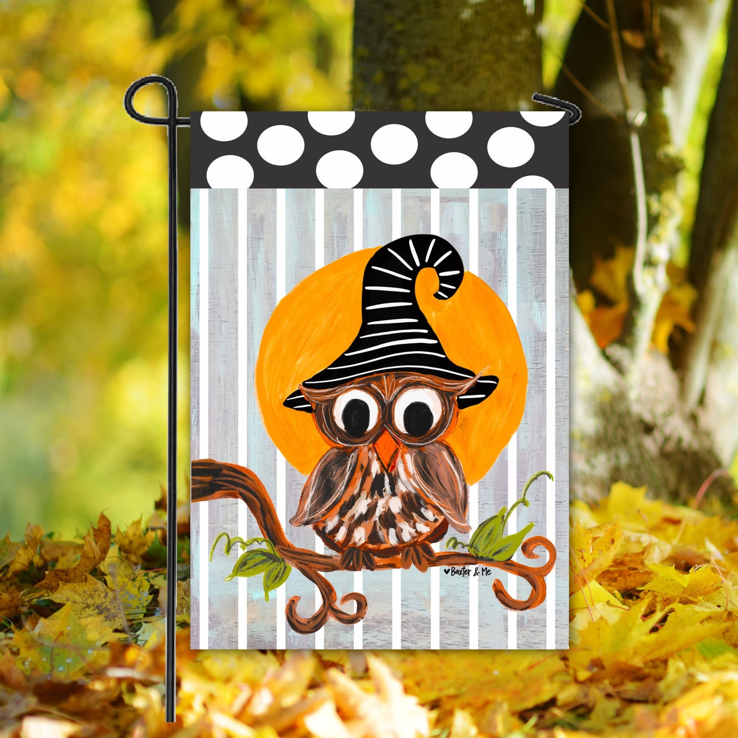 Halloween Owl Garden Flag