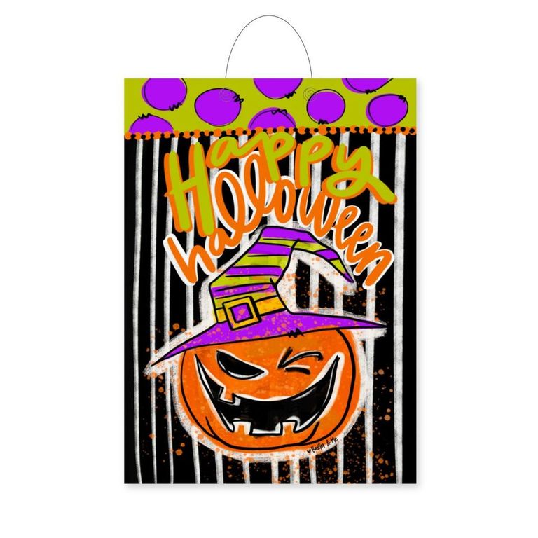 Halloween Pumpkin Door Hanger