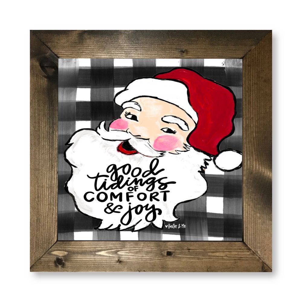 Good Tidings Santa Framed Art