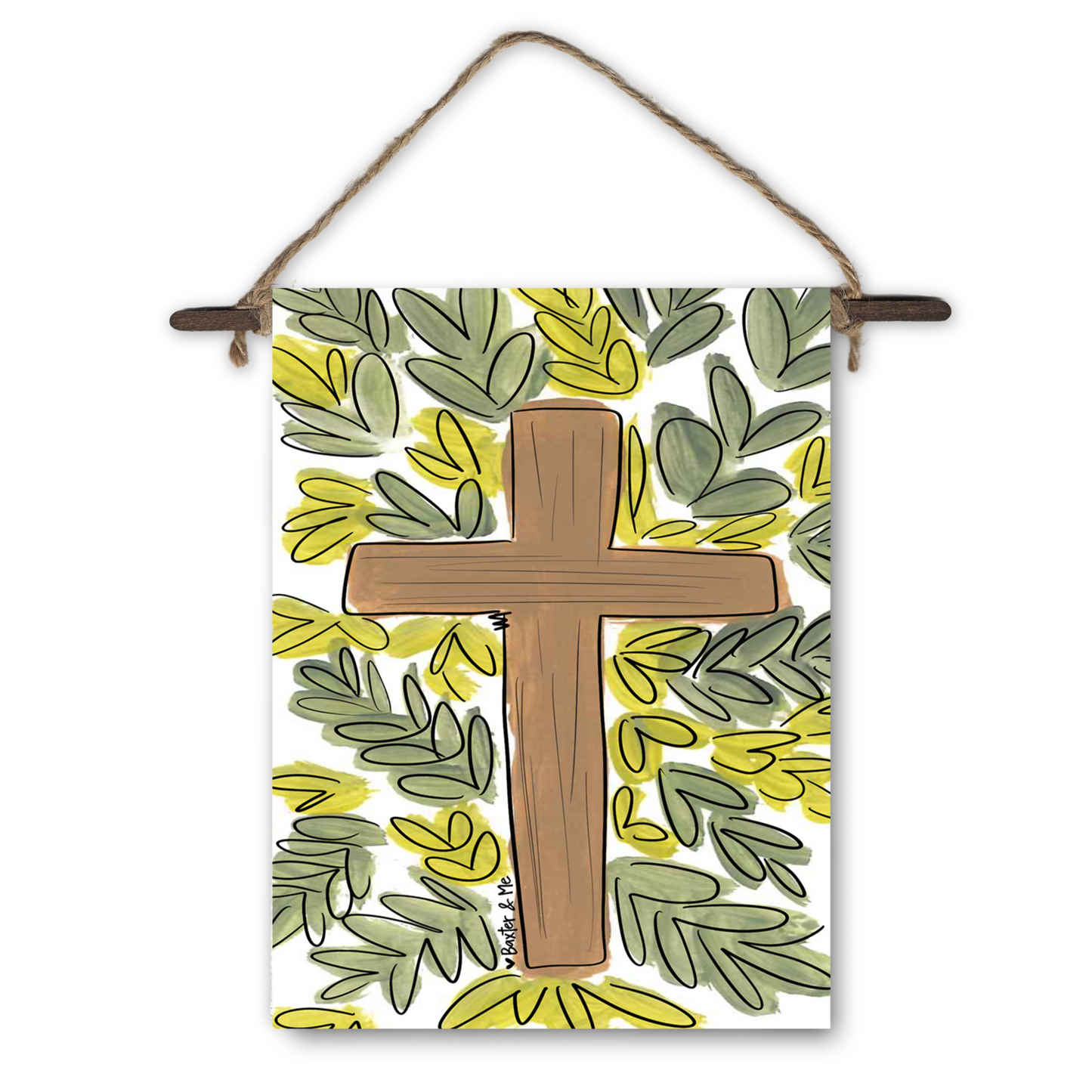 Greenery Cross Mini Wall Hanging