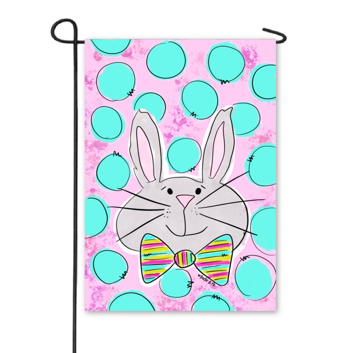 Bowtie Bunny Garden Flag
