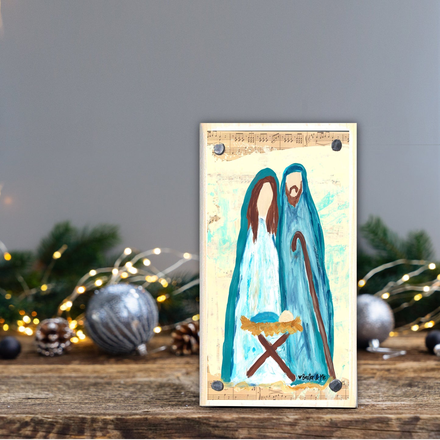 Simple Nativity Happy Block
