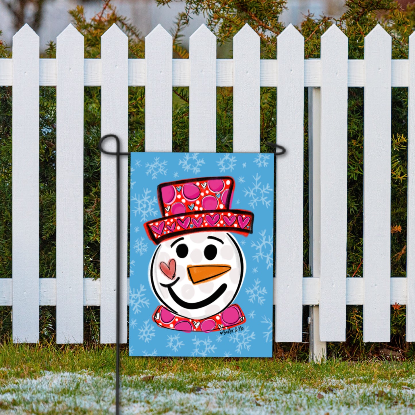 Snowman Garden Flag