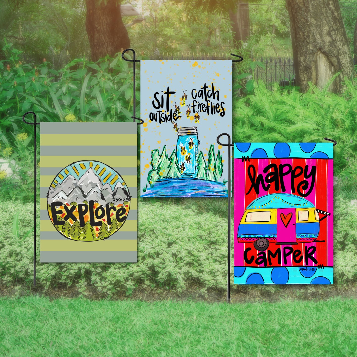 Catch Fireflies Garden Flag