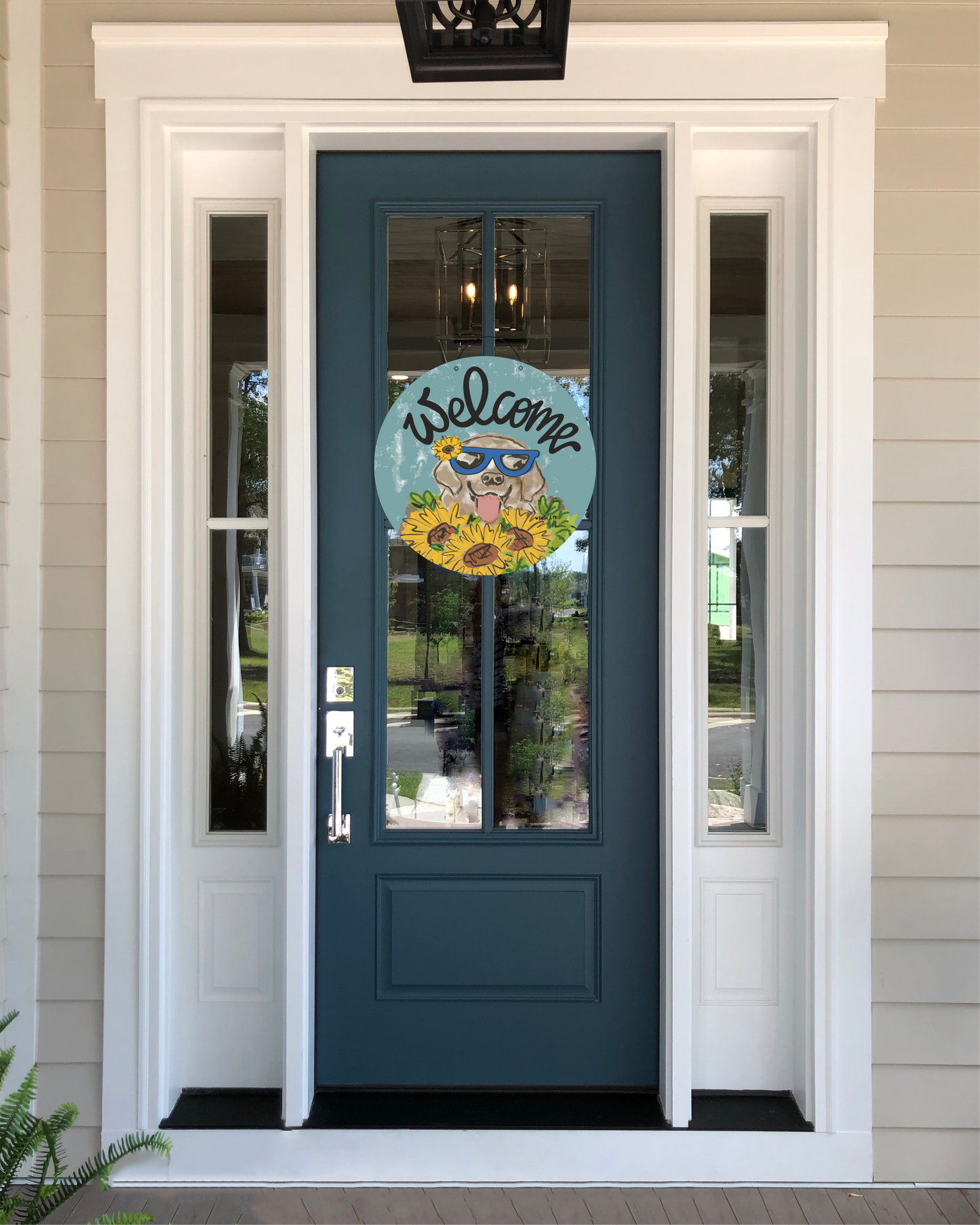 Sunflower Dog Door Hanger