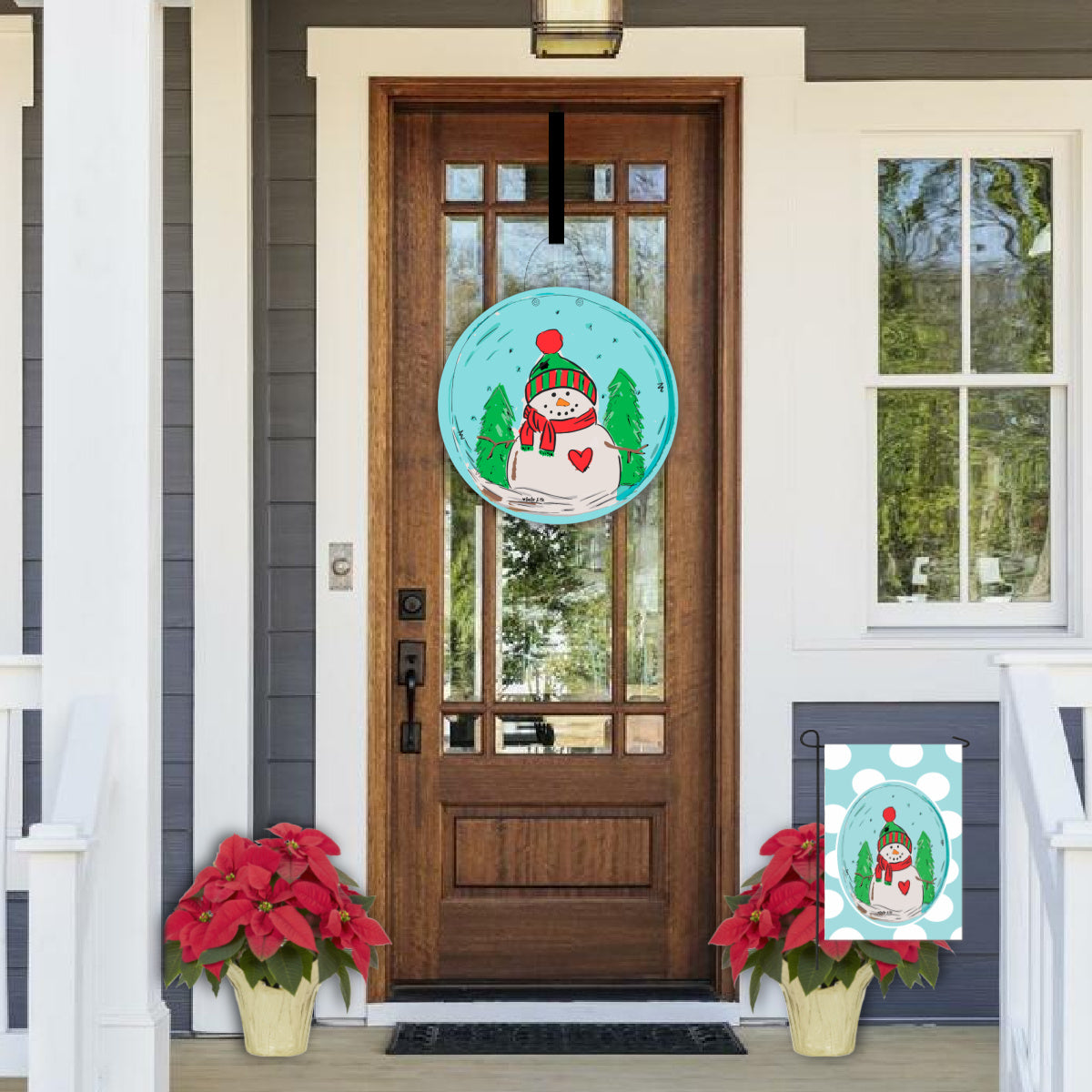 Winter Snowman Garden Flag