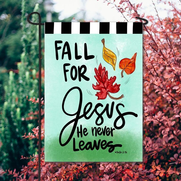 Fall for Jesus Garden Flag