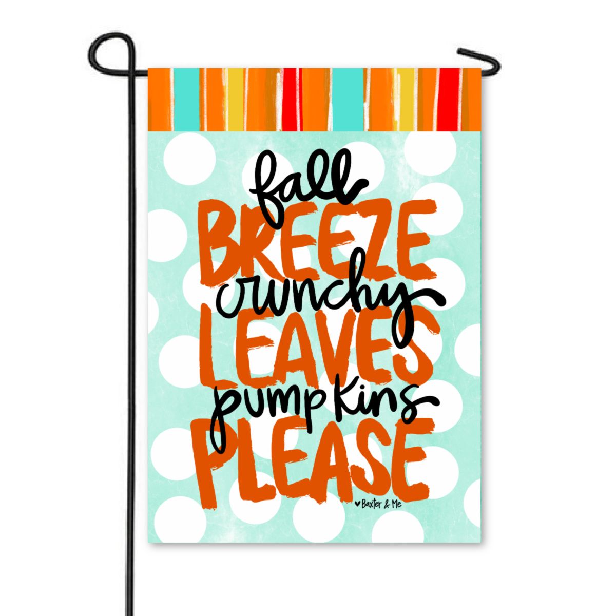 Fall Breeze Crunchy Leaves Pumpkins Please Garden Flag