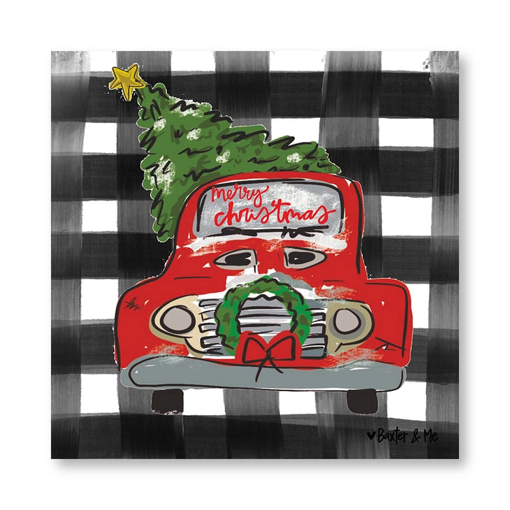 Christmas Truck - Wrapped Canvas