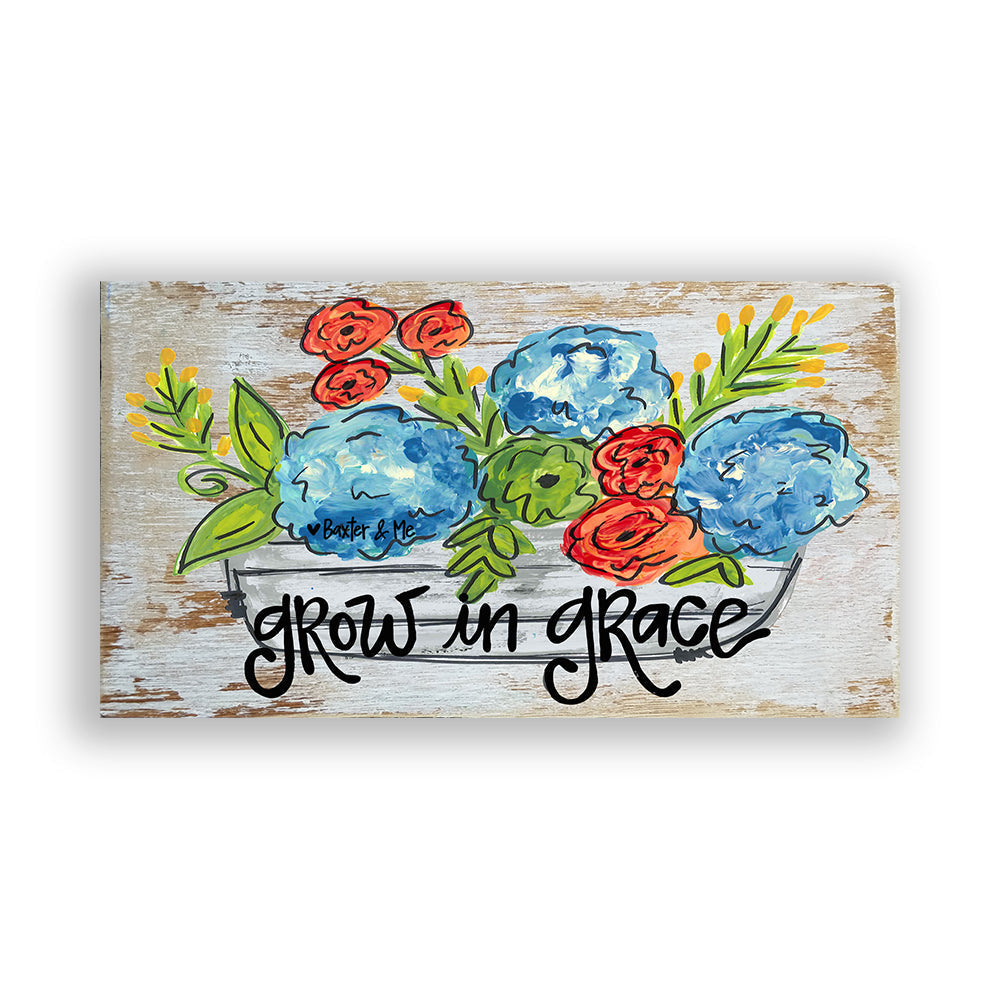 Grow In Grace - Wrapped Canvas