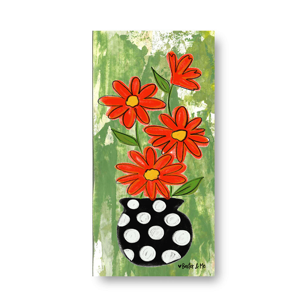 Polka Dot Vase - Wrapped Canvas
