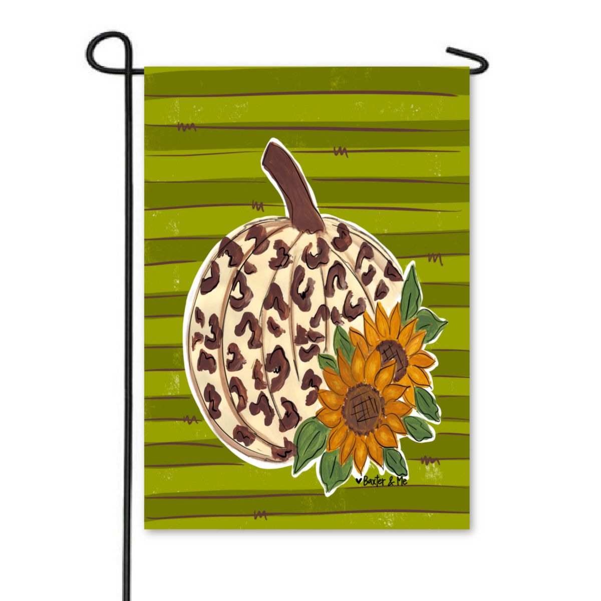 Leopard Sunflower Garden Flag