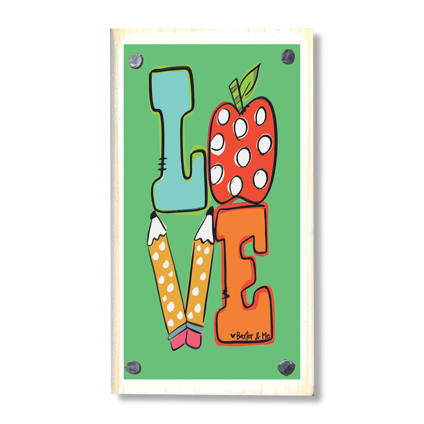 Teacher Love Happy Block