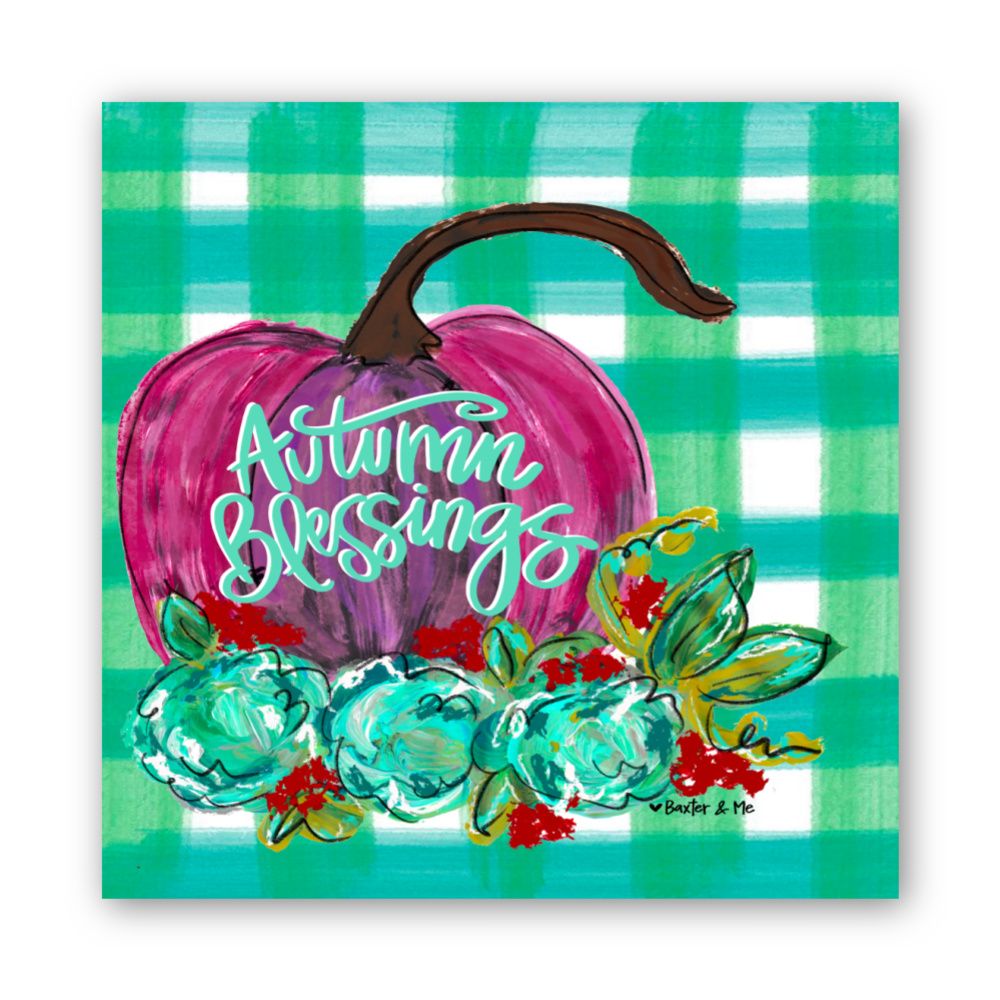 Autumn Blessings Wrapped Canvas