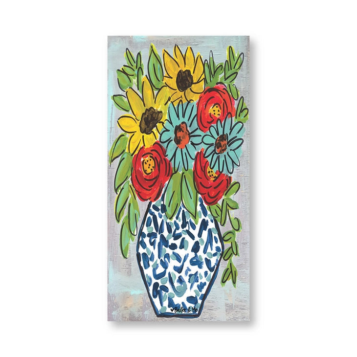 Blue Vase - Wrapped Canvas