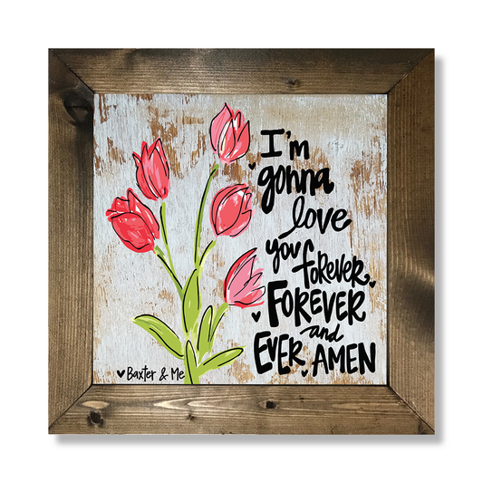 Forever & Ever Amen - Framed Art; 12" x 12"