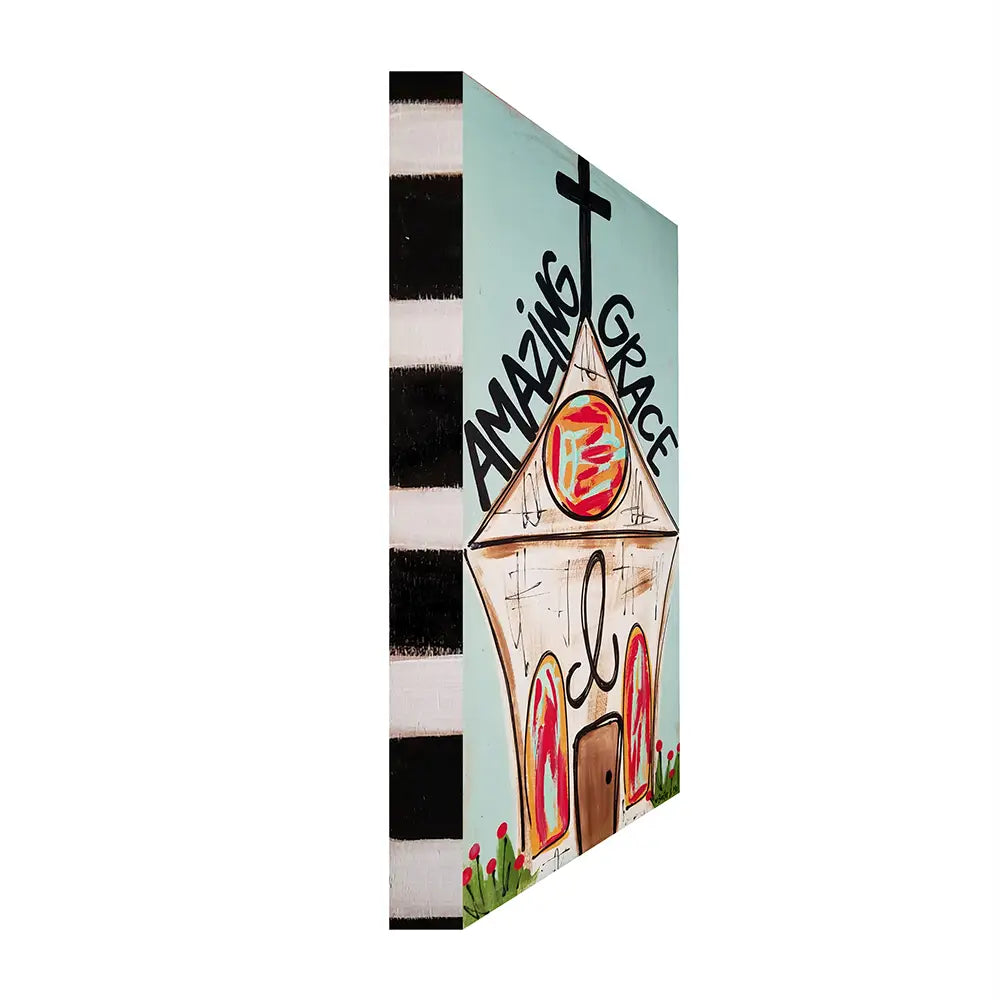 Amazing Grace Wrapped Canvas, 12" x 24"