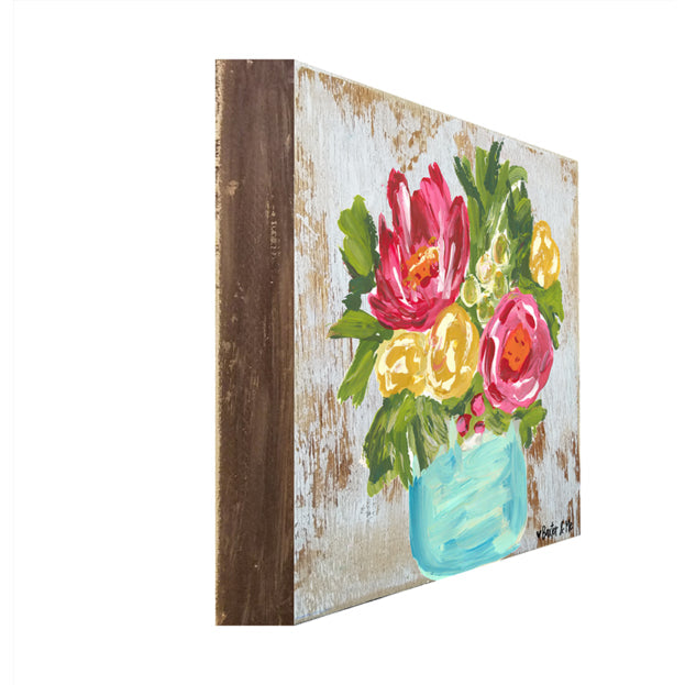 Flowers In A Vase - Wrapped Canvas