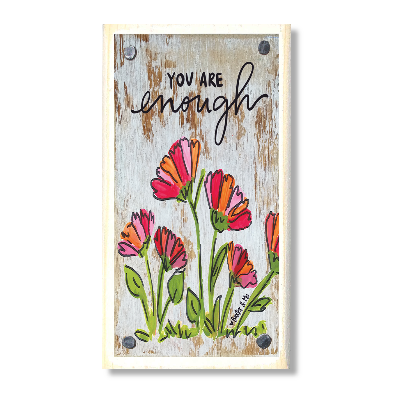 You Are Enough Happy Block